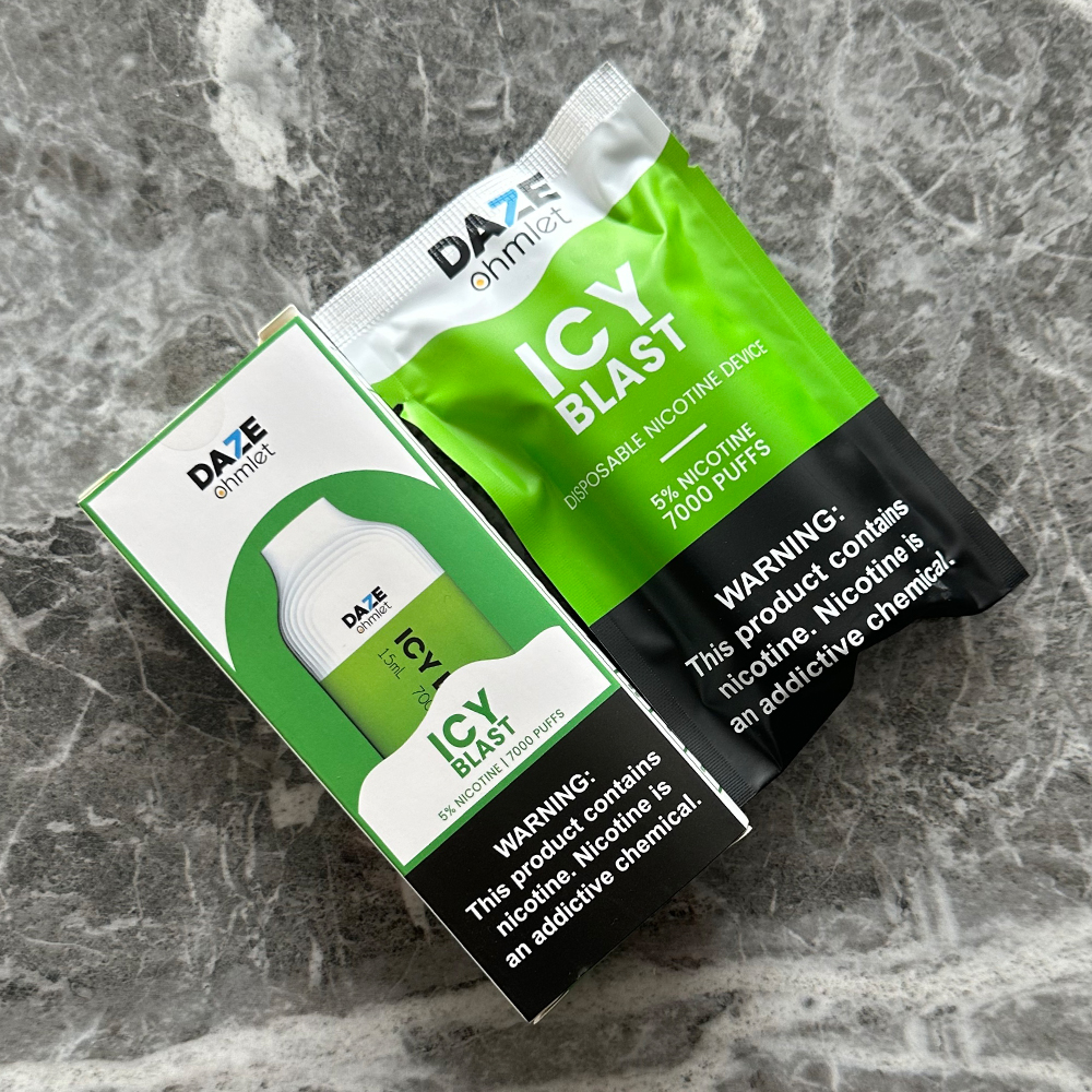 7-daze-ohmlet-icy-blast-001 7 Daze Ohmlet Icy Blast ‣ 7000 Puffs Disposable Vape💨